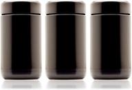 infinity jars 150 ml (5.07 fl oz) 3-pack tall black ultraviolet glass screw top jars - refillable & empty логотип