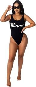 img 3 attached to 👙 LilyCoco Women's One Shoulder Stripe Monokini: Stylish Swimsuit with High Cut & Thong Detail