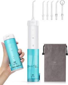 img 4 attached to 🚿 Cordless Water Flossers for Teeth: HEATOO Portable Dental Oral Irrigator with 5 Modes & 5 Tips - IPX7 Waterproof Water Flosser for Home and Travel