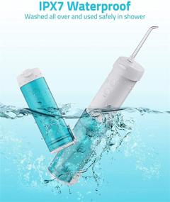 img 1 attached to 🚿 Cordless Water Flossers for Teeth: HEATOO Portable Dental Oral Irrigator with 5 Modes & 5 Tips - IPX7 Waterproof Water Flosser for Home and Travel