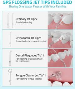 img 2 attached to 🚿 Cordless Water Flossers for Teeth: HEATOO Portable Dental Oral Irrigator with 5 Modes & 5 Tips - IPX7 Waterproof Water Flosser for Home and Travel