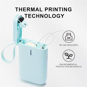 img 2 attached to 🏷️ NIIMBOT D11 Wireless Connect Label Maker - Portable Rechargeable Thermal Printer for School, Office, and Home Organization - Compatible with All Cellphone Systems - Includes 1 Colorful Roll (Green)