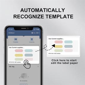 img 1 attached to 🏷️ NIIMBOT D11 Беспроводной ярлыкопечататель с подключением - Портативный перезаряжаемый термопринтер для школы, офиса и домашней организации - Совместим с всеми системами мобильных телефонов - В комплекте 1 цветная лента (зеленая)