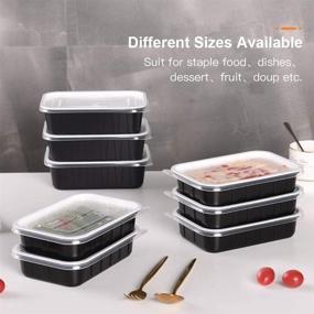 img 2 attached to 🍱 OTOR 25 Sets Meal Prep Containers - 24 oz Airtight Lids Food Storage Container, Stackable & Reusable Bento Boxes, Travel Containers - BPA Free, Dishwasher/Microwave/Freezer Safe