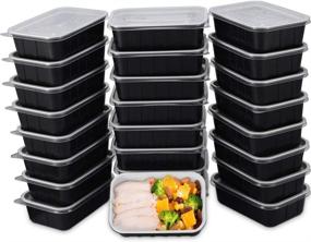 img 4 attached to 🍱 OTOR 25 Sets Meal Prep Containers - 24 oz Airtight Lids Food Storage Container, Stackable & Reusable Bento Boxes, Travel Containers - BPA Free, Dishwasher/Microwave/Freezer Safe