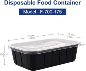 img 3 attached to 🍱 OTOR 25 Sets Meal Prep Containers - 24 oz Airtight Lids Food Storage Container, Stackable & Reusable Bento Boxes, Travel Containers - BPA Free, Dishwasher/Microwave/Freezer Safe