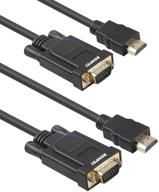 🔌 hdmi to vga cable, benfei 2 pack 6 feet male to male - compatible with pc, monitor, projector, hdtv, and more! logo