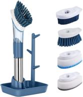 🧽 setsail soap dispensing dish brush set with 4 replacement heads - kitchen scrub brush with soap dispenser for pot pan sink cleaning - dish brush with base - kitchen cleaning brush logo