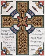 tobin celtic cross counted cross stitch kit: create your own stunning celtic masterpiece! logo