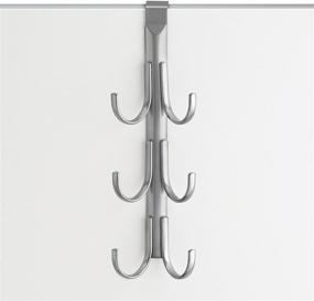 img 2 attached to 🧥 Lynk Over Door 6 Hook Rack for Optimal Organization of Shirts, Belts, Hats, Coats, and Towels - Platinum