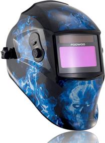 img 4 attached to 🔥 FOOWOO Auto-Darkening Welding Helmet: Solar Powered Welder Mask with Adjustable Shade Range 5-9/9-13 for Grind/MMA, MIG/MAG, TIG Welding