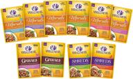 🐱 wellness healthy indulgence wet cat food pouch variety pack - assorted flavors, 10 pouches, 3-ounces each logo