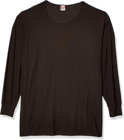 img 2 attached to Performance Long Sleeve Tee Shirts for Big & Tall Men: USA Classic Design Base Layer Underwear