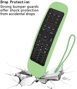 img 2 attached to Protective Silicone Remote Case For Logitech Harmony Companion All In One Remote Control Shockproof Washable Skin-Friendly Remote Control Cover With Loop (Glow In Dark Green)