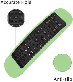 img 1 attached to Protective Silicone Remote Case For Logitech Harmony Companion All In One Remote Control Shockproof Washable Skin-Friendly Remote Control Cover With Loop (Glow In Dark Green)