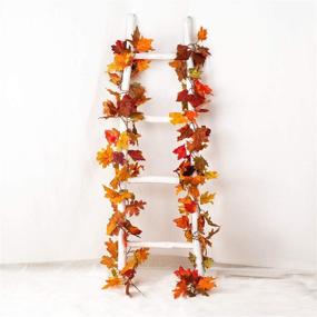 img 3 attached to Lvydec Pack Fall Maple Garland Seasonal Decor