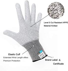 img 3 attached to Resistant Gloves Protection Material Knitted