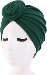 img 1 attached to Womens Autumn Winter Knotted Headwear Sports & Fitness