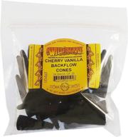 cultural exchange wild berry cherry vanilla backflow incense cones: aromatic set of 25 cones - black pack логотип