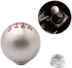 img 4 attached to 🚗 High-Quality 6 Speed Gear Shift Knob: Ideal for Honda Civic FD2 RSX FA5 FG2 FB6 S2000 Type-R - M10 x 1.5 Adapter Nuts - Aluminum Round Ball Shifter Head Stick Lever