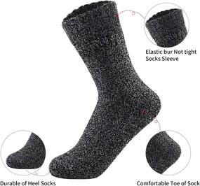 img 2 attached to 🧦 Womens Athletic Winter Wool Crew Cut Sports Socks - Century Star Knit Pattern Cashmere Warm Soft Socks