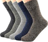 🧦 womens athletic winter wool crew cut sports socks - century star knit pattern cashmere warm soft socks logo