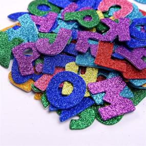 img 3 attached to 🌟 Vibrant Self-Adhesive Foam Glitter Stickers - Honbay Pack of 8 Sets (Approx 208pcs)