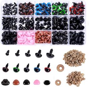 img 4 attached to 🔴 Craft Doll Eyes and Teddy Bear Nose Set with Washers - 570 Pcs - Plastic Safety Eyes and Noses for Amigurumi, Crafts, Crochet Toy and Stuffed Animals - Assorted Sizes