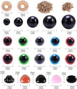 img 2 attached to 🔴 Craft Doll Eyes and Teddy Bear Nose Set with Washers - 570 Pcs - Plastic Safety Eyes and Noses for Amigurumi, Crafts, Crochet Toy and Stuffed Animals - Assorted Sizes