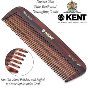 img 3 attached to 🔸 Kent 12T Wide Teeth Detangling Comb for Coarse Hair - Ideal for Thick, Curly, and Wavy Hair. Perfect Hair Detangler for Grooming, Styling, Beard, and Mustache. Saw-Cut, Hand-Polished. Handmade in England.