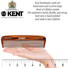 img 2 attached to 🔸 Kent 12T Wide Teeth Detangling Comb for Coarse Hair - Ideal for Thick, Curly, and Wavy Hair. Perfect Hair Detangler for Grooming, Styling, Beard, and Mustache. Saw-Cut, Hand-Polished. Handmade in England.