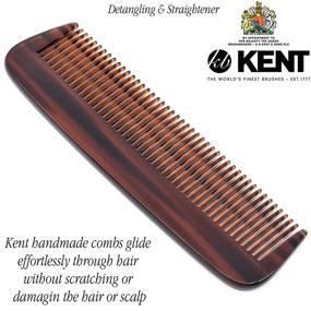 img 1 attached to 🔸 Kent 12T Wide Teeth Detangling Comb for Coarse Hair - Ideal for Thick, Curly, and Wavy Hair. Perfect Hair Detangler for Grooming, Styling, Beard, and Mustache. Saw-Cut, Hand-Polished. Handmade in England.