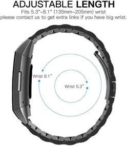 img 1 attached to 🔗 Стильный браслет из нержавеющей стали для Fitbit Charge 3 / Charge 4: идеальный аксессуар для отслеживания физической активности