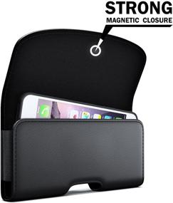 img 2 attached to De-Bin Belt Case for iPhone 12 Pro Max, iPhone Xs Max Holster with Belt Clip Loops Pouch Cover - Compatible with Apple iPhone 12 & 11 Pro Max / Xs Max / 6+ 6s+ 7+ 8+ Plus (Black)