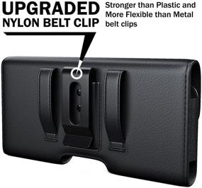 img 1 attached to De-Bin Belt Case for iPhone 12 Pro Max, iPhone Xs Max Holster with Belt Clip Loops Pouch Cover - Compatible with Apple iPhone 12 & 11 Pro Max / Xs Max / 6+ 6s+ 7+ 8+ Plus (Black)