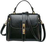 👜 laorentou women's genuine leather crossbody shoulder handbags & wallets: stylish and practical shoulder bags for fashionable ladies logo