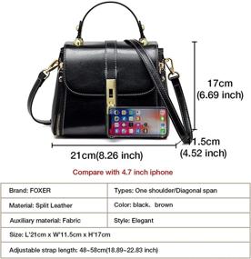img 3 attached to 👜 LAORENTOU Women's Genuine Leather Crossbody Shoulder Handbags & Wallets: Stylish and Practical Shoulder Bags for Fashionable Ladies