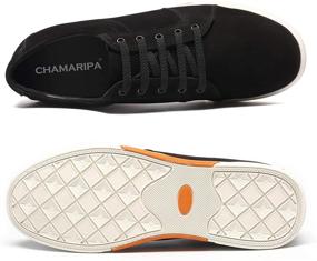 img 1 attached to 👞 CHAMARIPA Black Leather Casual Taller: Elevate Your Style with Height and Comfort