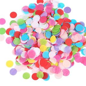 img 4 attached to 🎉 Vibrant 1inch Round Confetti - 25000 Pieces Colorful Tissue Paper - Perfect for Wedding, Birthdays & Party Celebrations - Multicolor 8.8oz Bag
