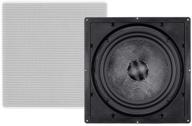 🎵 monoprice alpha series 10 inch in-wall subwoofer - 300 watt, easy install for home theater - carbon fiber logo