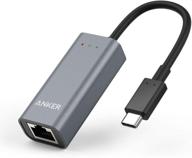 🔌 anker usb c to ethernet adapter: portable 1-gigabit network hub for macbook pro, ipad pro, chromebook, xps, galaxy s9/s8, and more! logo