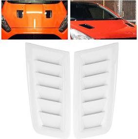 img 1 attached to Akozon Car Hood Vent Scoop Kit Air Flow Intake Louvers Hoods Vents Bonnet Cover For Focus RS MK2 Style(White)