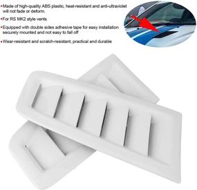 img 3 attached to Akozon Car Hood Vent Scoop Kit Air Flow Intake Louvers Hoods Vents Bonnet Cover For Focus RS MK2 Style(White)