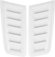 akozon car hood vent scoop kit air flow intake louvers hoods vents bonnet cover for focus rs mk2 style(white) logo