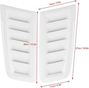 img 2 attached to Akozon Car Hood Vent Scoop Kit Air Flow Intake Louvers Hoods Vents Bonnet Cover For Focus RS MK2 Style(White)