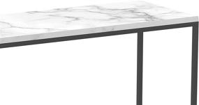 img 2 attached to 🖤 Safdie & Co. Multicolor Marble Black Metal Console Table