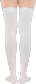 img 2 attached to Zando Womens Long Thigh High Socks: Stylish Cotton Over the Knee High Stockings for Everyday Wear