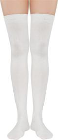 img 3 attached to Zando Womens Long Thigh High Socks: Stylish Cotton Over the Knee High Stockings for Everyday Wear