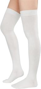 img 1 attached to Zando Womens Long Thigh High Socks: Stylish Cotton Over the Knee High Stockings for Everyday Wear