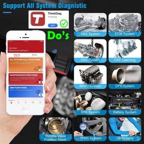 img 3 attached to 🔧 ThinkDiag Mini Bluetooth OBD2 Сканер: Считыватель кодов для полной системы автомобиля, iOS и Android, 15 Сброс сервиса, Бесплатное программное обеспечение